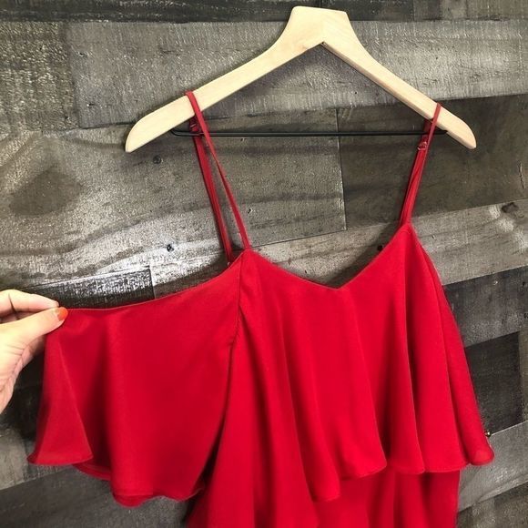 Haute Rogue Ruffle Cold Shoulder Romper - Picture 3 of 10